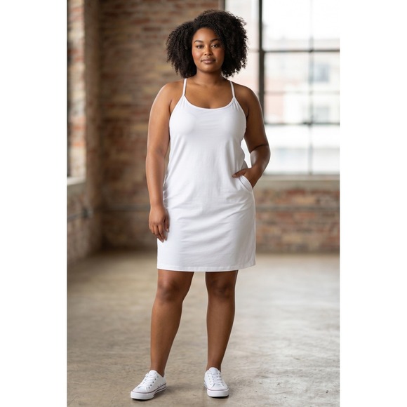 Old Navy Dresses & Skirts - NWT OLD NAVY Tennis Athleisure White Dress Travel Casual Size XLT Active Stretch